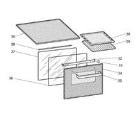 Vitre extérieur (repère 34) d'origine Four cuisinière (C00295245 ARISTON HOTPOINT)