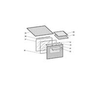 Vitre extérieur (repère 34) d'origine four, cuisinière c00295245 hotpoint