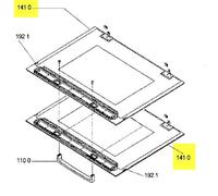 Vitre exterieure avec encadrement wh pour FOUR WHIRLPOOL - 481246448139