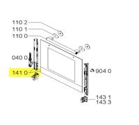 VITRE EXTERIEURE DE PORTE FOUR + SUPPORT pour FOUR WHIRLPOOL - 481010372667