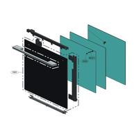 Vitre extérieure de porte (repère 1501) Four, cuisinière AJX75334201 LG Four, cuisinière AJX75334201 LG