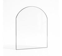 Vitre Franco Belge Bourgogne - Verre Rectangle cintré pour poêle à Bois - 439 x 272 mm (L1 x H1) - 4 mm