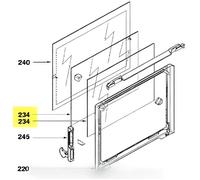 VITRE INTERMEDIAIRE DE PORTE POUR FOUR FAGOR BRANDT VEDETTE SAUTER DE-DIETRICH * - 5H-860X 72X0281 5