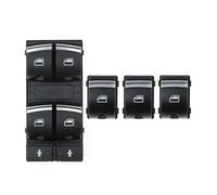Vitre Interrupteur Boutons Décoration Intérieure Lève-vitre Électrique Commutateurs Bouton Poussoir Noir Pour A6L Q7 2006-2015 4F0959851J 4F0959855B(Black 3)