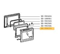 Vitre + poignée + support (repère SS-994374) Four cuisinière (SS-994374 ROWENTA)