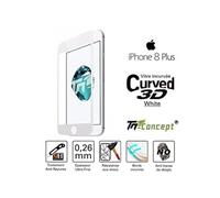 Vitre protection incurvée 3D Apple iPhone 8+ Blanc