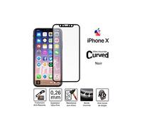 Vitre protection incurvée - Apple iPhone X - Noir