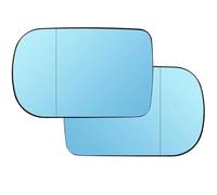 Vitre Retroviseur Gauche Compatible Avec BMW Pour 5 Series E39 2000 2001 2002 2003 Rétroviseur Latéral Porte Passager Conducteur Verre Chauffé Bleu Avec Plaque