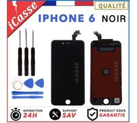 VITRE TACTILE IPHONE 6 NOIR + ECRAN LCD RETINA SUR CHASSIS + OUTILS