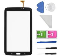 Vitre Tactile Noir Remplacement pour Samsung Galaxy Tab 3 7.0 SM-T210 T210R T210L T217S 217A (WiFi Ver.No Speaker Hole) + Adhésif Préinstallé avec Outils (Noir)
