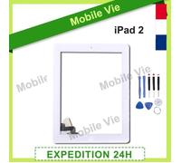 VITRE TACTILE POUR IPAD 2 BLANC