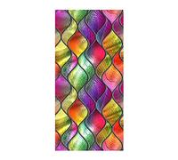 Vitres de Confidentialité Film de Fenêtre Givrée Stickers de Vitraux Statiques Non Adhésifs Fenêtre de Vitrail Static Colliers pour Location Appartement Chambre Chambre Salle de