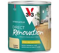 V33 Vitrificateur parquets, Direct Rénovation, Incolore Satin 0,75L