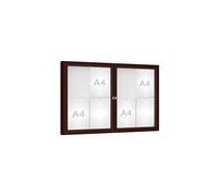 Vitrine 1000mm RAL8017 - Plexichocs - 8 A4 - 750x1200mm - PROCITY - 414020.8017
