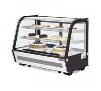 Vitrine 160 Litres de comptoir ventilée positive, 3 niveaux, noire, 200 W, 220 V - MONO