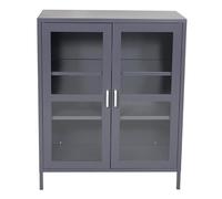Vitrine 2 Portes Acero 97cm Gris Clair