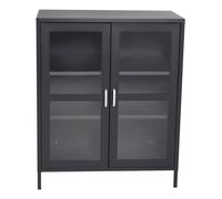 Vitrine 2 Portes "Acero" 97cm Noir
