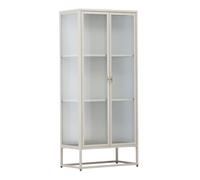 Vitrine 2 Portes Design "Garis" 160cm Beige
