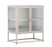 Vitrine 2 Portes Design "Garis" 80cm Beige