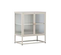 Vitrine 2 Portes Design "Garis" 80cm Beige