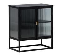 Vitrine 2 Portes Design "Garis" 80cm Noir