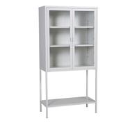 - Vitrine en acier 2 portes Misha blanc