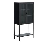 Vitrine 2 Portes en Verre "Misha" 150cm Noir