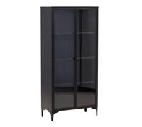 Vitrine 2 Portes "Piring" 190cm Noir