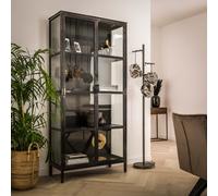 Vitrine 2 portes vitrées en métal IRON