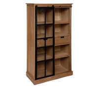 Vitrine 2 Tiroirs Design "Danik" 150cm Marron