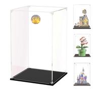 Vitrine 20x15x30cm pour Lego Pixar la Haut 43217,3mm Acrylique Transparent Anti Poussière Boîte de Présentation pour Disney Chateau 40720 | Piranha Plant 71426