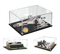 Vitrine 35x30x15cm pour Lego X Wing Fighter 75301,3mm Acrylique Transparent Anti Poussière Boîte de Présentation pour Machine a Ecrire 21327