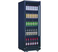 Vitrine à Boissons Réfrigérée Noire 360L 1 Porte Vitrée