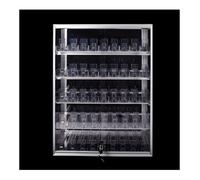 Vitrine à cigarettes en acrylique avec cadre en aluminium, poussoir automatique et porte transparente verrouillable (81,5 x 30,5 x 60 cm) pour usage commercial