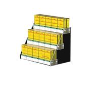 Vitrine à cigarettes pour supermarchés et commerces de proximité, présentoir de comptoir à 2 niveaux et 6 colonnes pour une présentation organisée des cigarettes et une augmentation des vent
