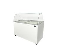 Vitrine à Glace avec Roues Blanche - 8 x 5 L - Java - Combisteel