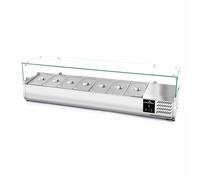 Vitrine à ingrédients réfrigérée 1600x395mm (7x GN1/3) PREMIUM - GOLDINOX
