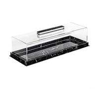 Vitrine à Pâtisserie Transparente pour Fêtes(Black) | Design rectangulaire , pour idéal mariages anniversaires, protège pour poussière humidité, acrylique pour robuste noir
