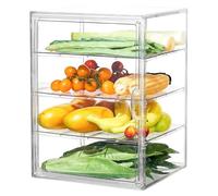 Vitrine à Pâtisserie - Vitrine de Présentation Transparente pour Stockage de Pain 4 Couches | Rangement en Acrylique pour Pâtisserie, Pâte, Muffin, Sandwich, Pain de Mie, Comptoir de Cuisine, Mange