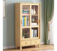 Vitrine à porte coulissante en verre multi-styles pour livres, bijoux et ornements, solution de rangement élégante (taille : 79,8 x 34,8 x 130 cm)