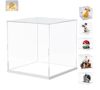 Vitrine Acrylique 3mm Boîte Présentation pour Lego 76466 Basket 30x30x30cm | Boîte Transparente Plexiglas pour L’école sorciers 43269 Chiot 101 21066 New York 43247 72154 11505 43249 77073 & LED, Blanc