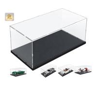 Vitrine Acrylique 3mm & LED pour Collection Lego 11381 Jaguar E-Type 42224 | Épaisse Boîte Transparente Plexiglas pour 10295 10300 10330 10337 42170 42176 10353 Voiture 1/18 Figurine, Noir 40x20x20cm