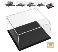 Vitrine Acrylique 3mm pour Collection Lego 11375 Ferrari F2004 75375 75426 | Épaisse Boîte Transparente Plexiglas pour Millennium Falcon 75447 Razor Crest 21366 21319 21328 Figurine LED, Noir 35x25x15cm