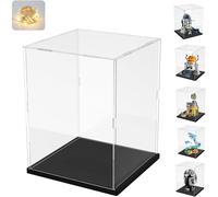 Vitrine Acrylique 3mm pour Collection Lego 75379 R2-D2 Mini 75416 C1-10P | Boîte Transparente Plexiglas pour 43217 Maison Là-haut 31385 76341 76343 75328 Casque 75408 75349 Figurine, Noir 20x20x30cm