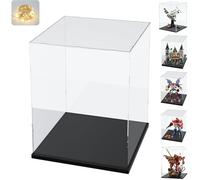 Vitrine Acrylique 3mm pour Collection Lego Projet Dernière Chance 11389 10302 Optimus Prime 71834 71846 Robot 76453 43244 42652 10350, Boîte Transparente Épaisse Plexiglas, Intérieur Noir 30x30x40cm