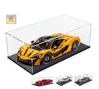 Vitrine Acrylique 3MM pour Collection pour Lego 42172 McLaren P1 42143 Ferrari SP3 42156 42096 42115 42083 1:8 Modèle Voiture, Épaissie Boite Transparente Plexiglas Vitrines, Noir Intérieur 60x30x20cm