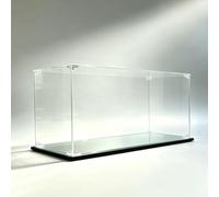 Vitrine Acrylique Bacs de Présentation Extra Larges en Acrylique Fond Miroir, Conteneur de Rangement en Verre de 90 85 80 75 70Cm Long, Vitrine pour Figurines Antiquités(30x15xH30cm/12x6x12in)