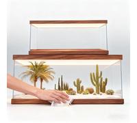 Vitrine Acrylique Boîte D'exposition Empilable Extra Large Bande Lumineuse, Bacs Rangement Cubiques Étanches Acrylique, Grandes Vitrines Bureau, Faciles Installer(45x20xH20cm/18x8x8in)