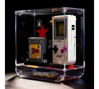 Vitrine Acrylique Compatible avec la Console Portable Game Boy pour Lego 72046, boîte de Rangement Anti-poussière, boîtier Transparent, Compatible avec 72046 (modèle Non Inclus)