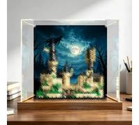 Vitrine acrylique compatible avec Le-go 40975 Mini Castle (fond) | Boîte de présentation transparente en acrylique anti-poussière compatible avec le modèle Le-go 40975, boîte uniquement